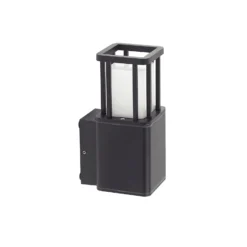 Aplique LED para exterior Lucande Dakil, negro, aluminio
