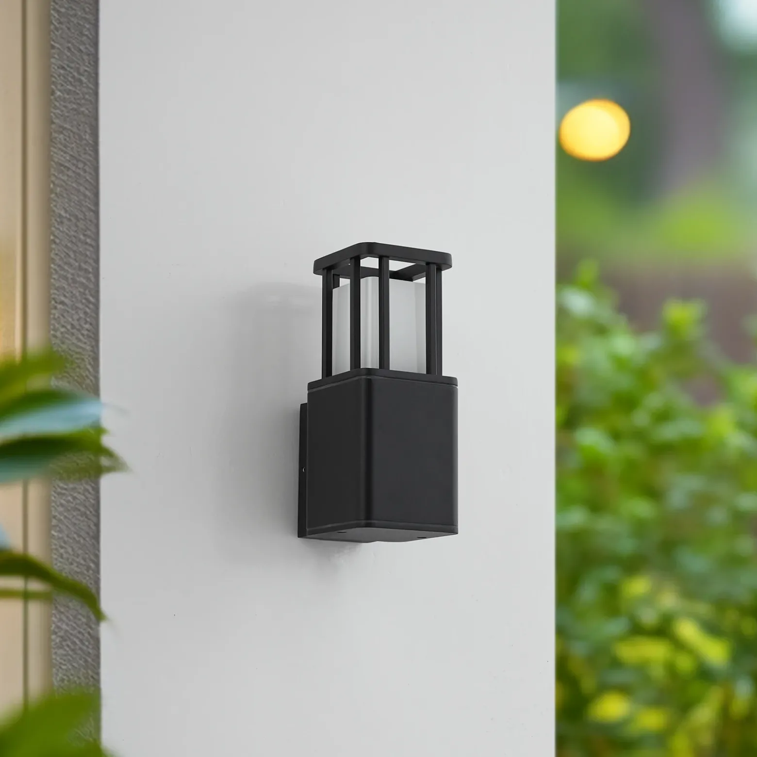 Aplique LED para exterior Lucande Dakil, negro, aluminio