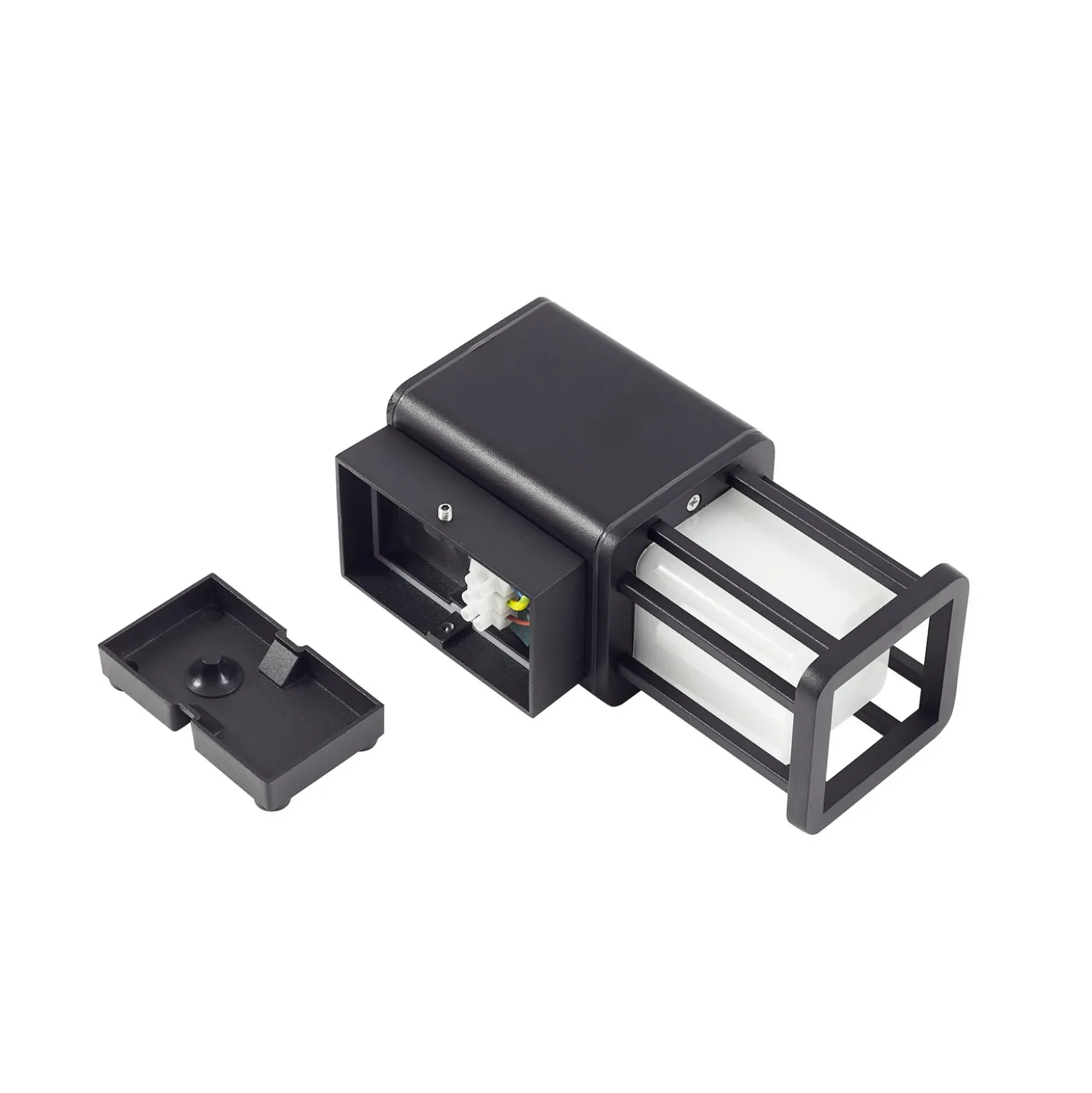 Aplique LED para exterior Lucande Dakil, negro, aluminio