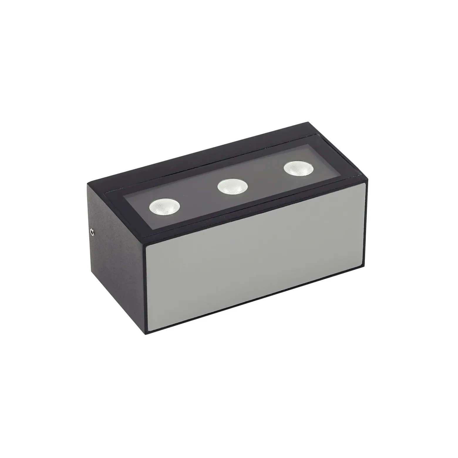 Aplique LED para exterior Lucande Selim, longitud 15,3 cm, negro