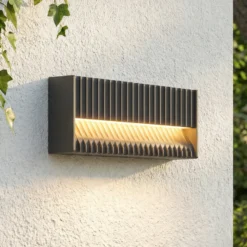Aplique LED para exterior Lucande Tavion, 25 cm, antracita, IP65