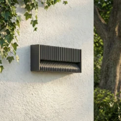 Aplique LED para exterior Lucande Tavion, 25 cm, antracita, IP65