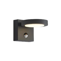 Aplique LED para exterior Lucande Belna, metal, sensor, IP54