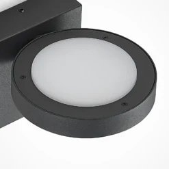 Aplique LED para exterior Lucande Belna, metal, sensor, IP54