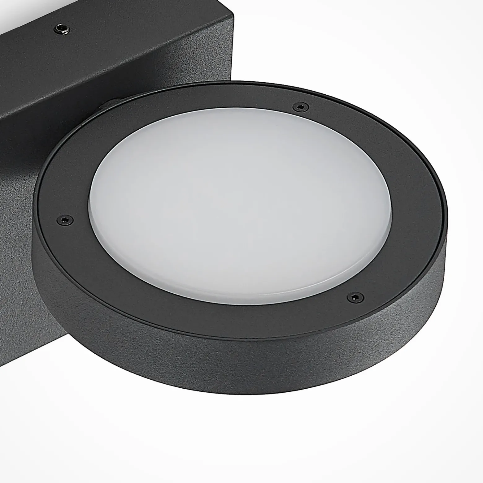 Aplique LED para exterior Lucande Belna, metal, sensor, IP54