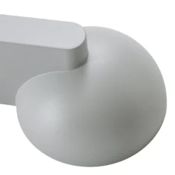 Aplique LED para exterior Lucande Velira, gris claro, metal, IP54