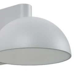 Aplique LED para exterior Lucande Velira, gris claro, metal, IP54