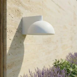 Aplique LED para exterior Lucande Velira, gris claro, metal, IP54