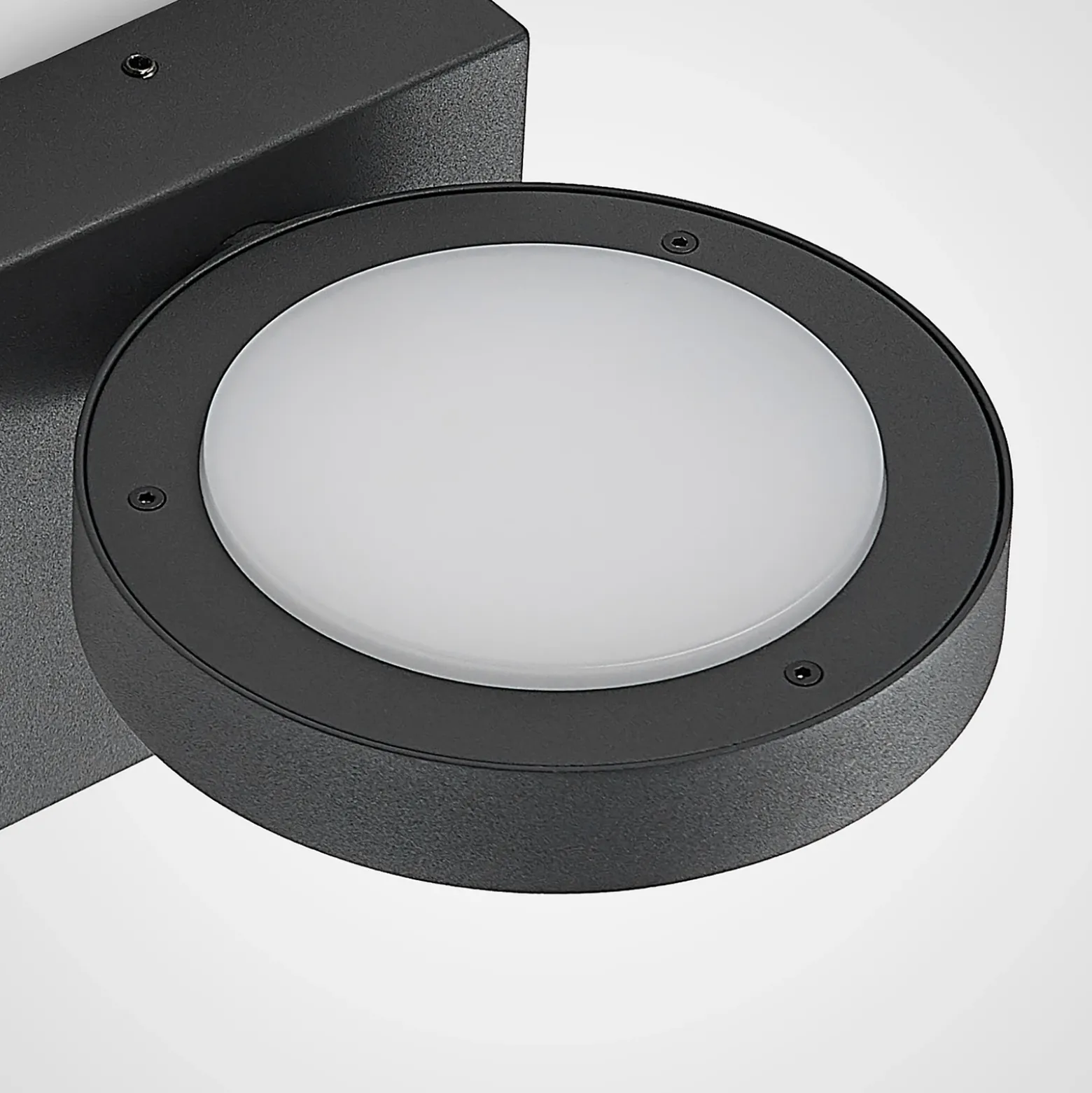 Aplique LED para exterior Lucande Belna, metal, IP65, antracita