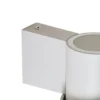 Aplique LED para exterior Lucande Elune, gris claro, IP44, luz hacia