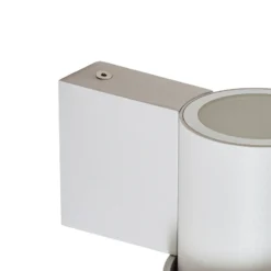 Aplique LED para exterior Lucande Elune, gris claro, IP44, luz hacia