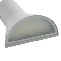 Aplique LED para exterior Lucande Zephy, luz hacia arriba/abajo, gris claro,