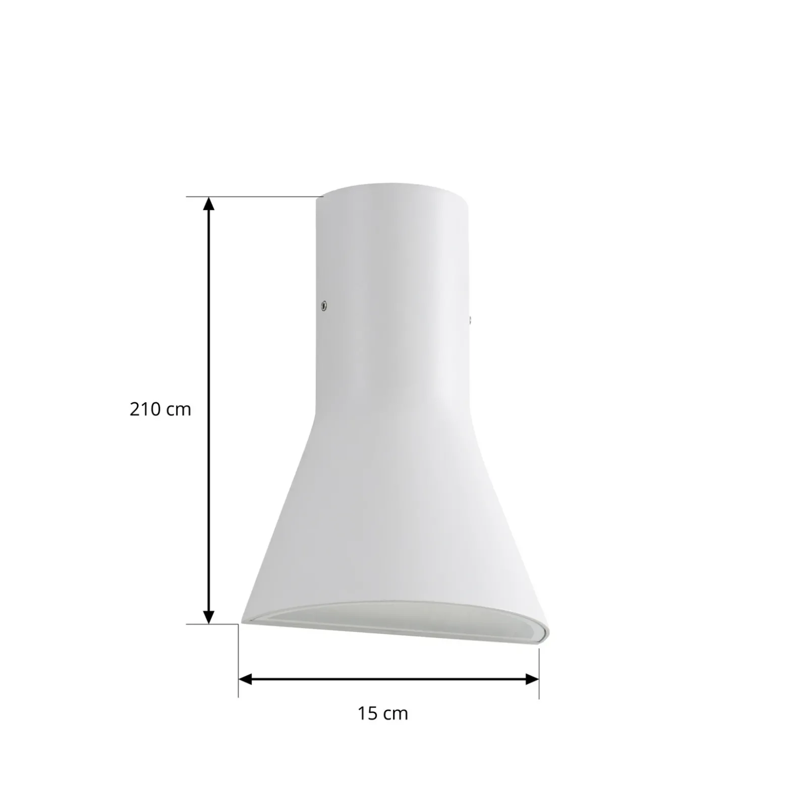 Aplique LED para exterior Lucande Zephy, luz hacia arriba/abajo, gris claro,