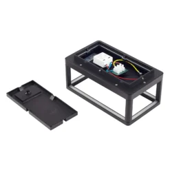 Aplique LED para exterior Lucande Thorvid, altura 26 cm, negro