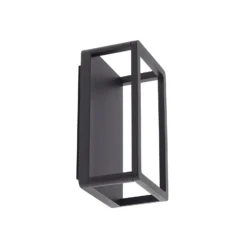 Aplique LED para exterior Lucande Thorvid, altura 26 cm, negro