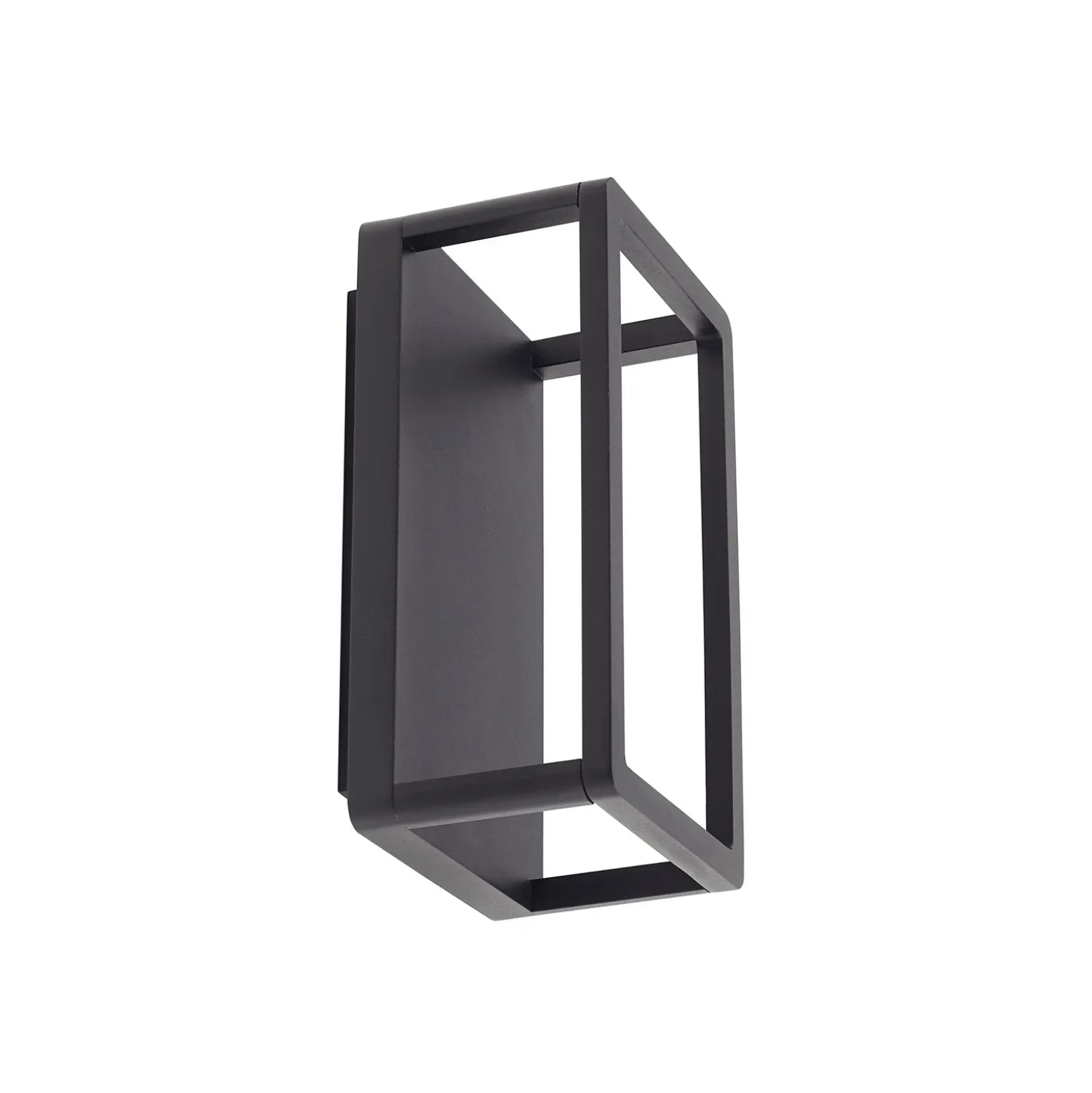Aplique LED para exterior Lucande Thorvid, altura 26 cm, negro
