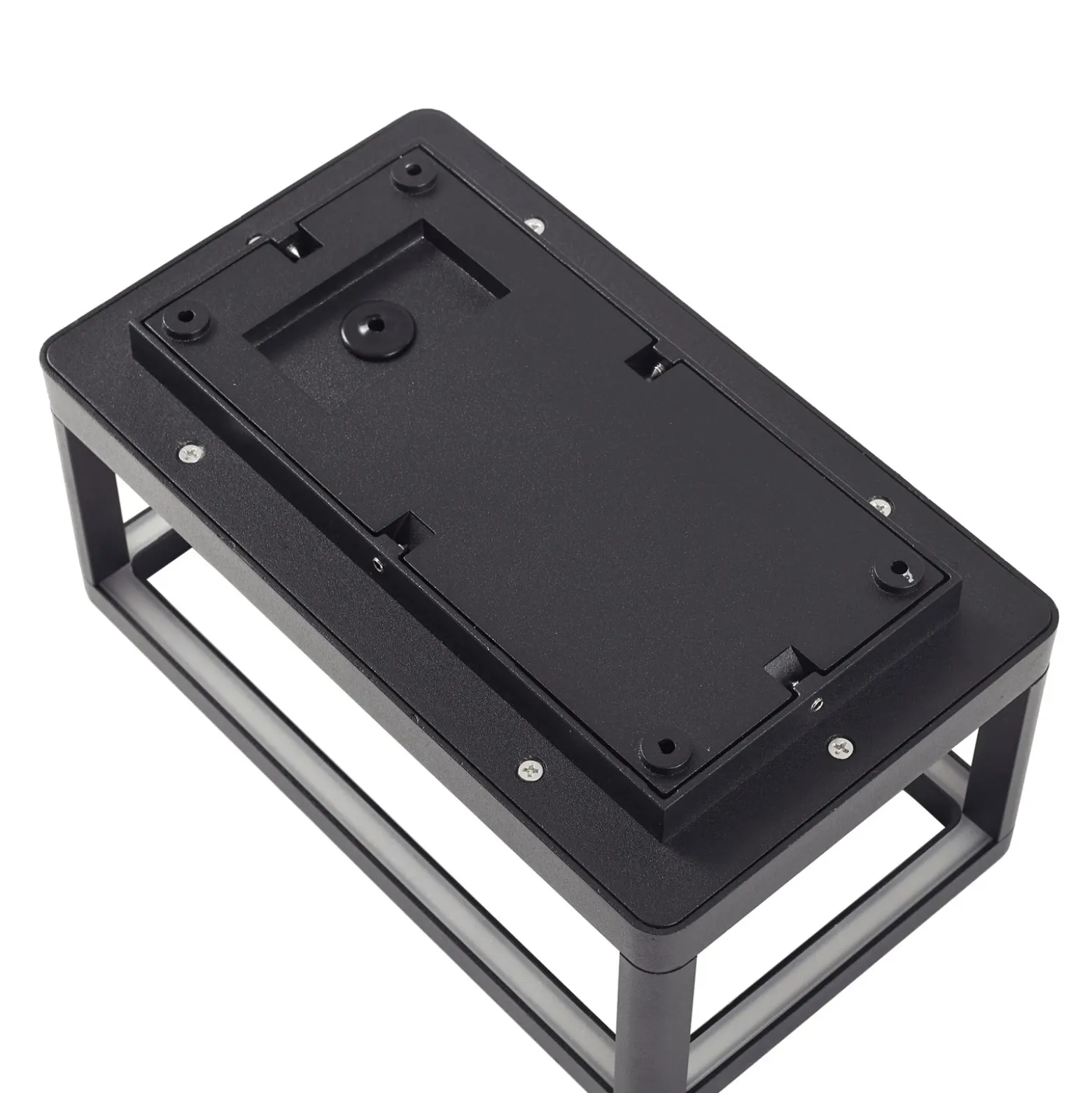 Aplique LED para exterior Lucande Thorvid, altura 26 cm, negro