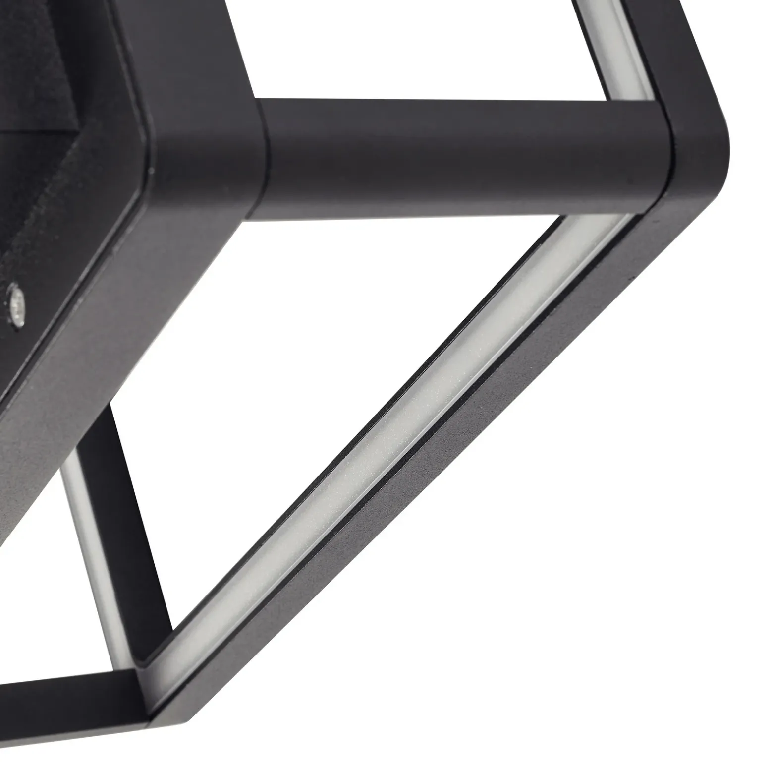 Aplique LED para exterior Lucande Thorvid, altura 26 cm, negro
