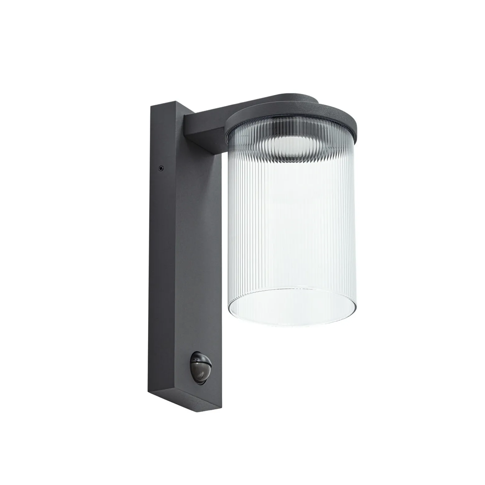 Aplique LED para exterior Lucande Beelia Sensor antracita estriada