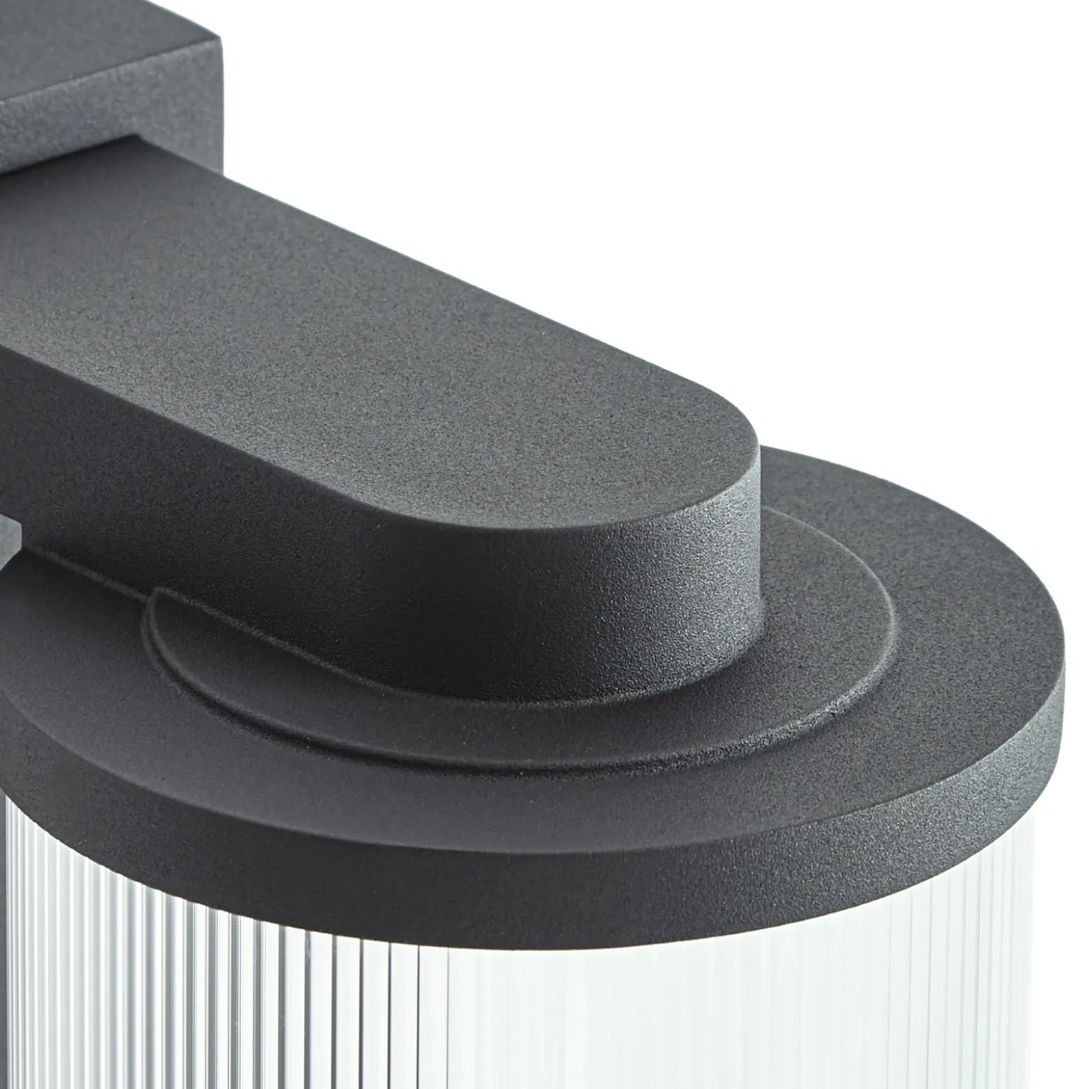 Aplique LED para exterior Lucande Beelia Sensor antracita estriada
