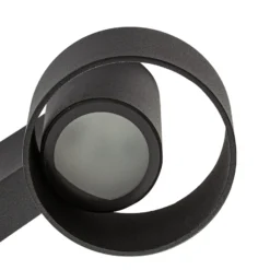 Aplique LED para exterior Lucande Elune, negro mate, luz hacia arriba/hacia