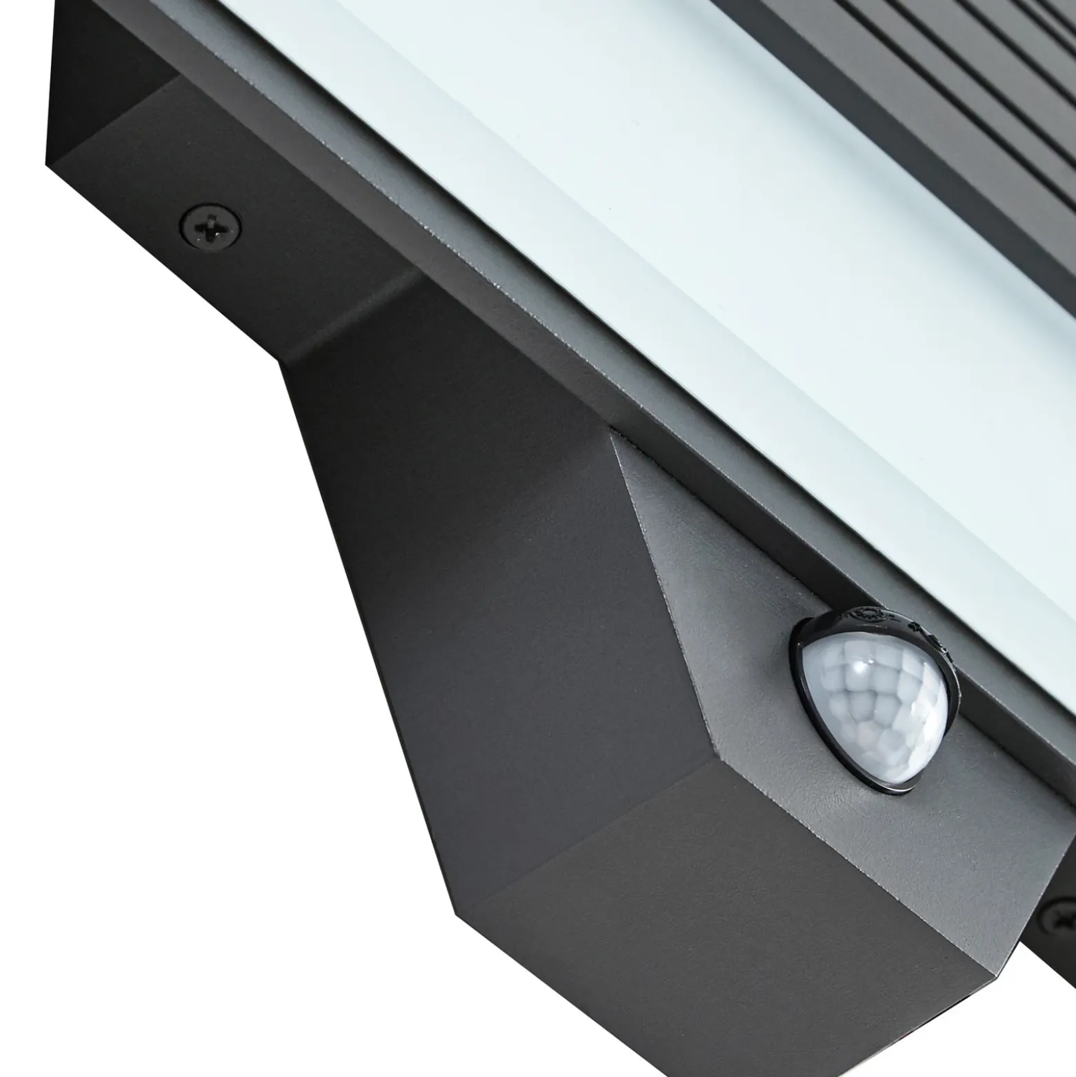 Aplique LED para exterior Lucande Melira, sensor, antracita, IP65