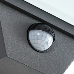Aplique LED para exterior Lucande Melira, sensor, antracita, IP65