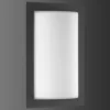 Aplique LED para exterior Luis, color grafito, cristal, acero inoxidable