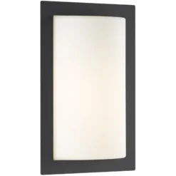 Aplique LED para exterior Luis, color grafito, cristal, acero inoxidable
