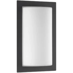Aplique LED para exterior Luis, color grafito, cristal, acero inoxidable