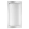 Aplique LED para exterior Luis, cristal, acero inoxidable