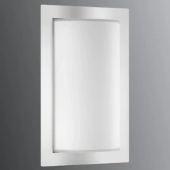 Aplique LED para exterior Luis, cristal, acero inoxidable
