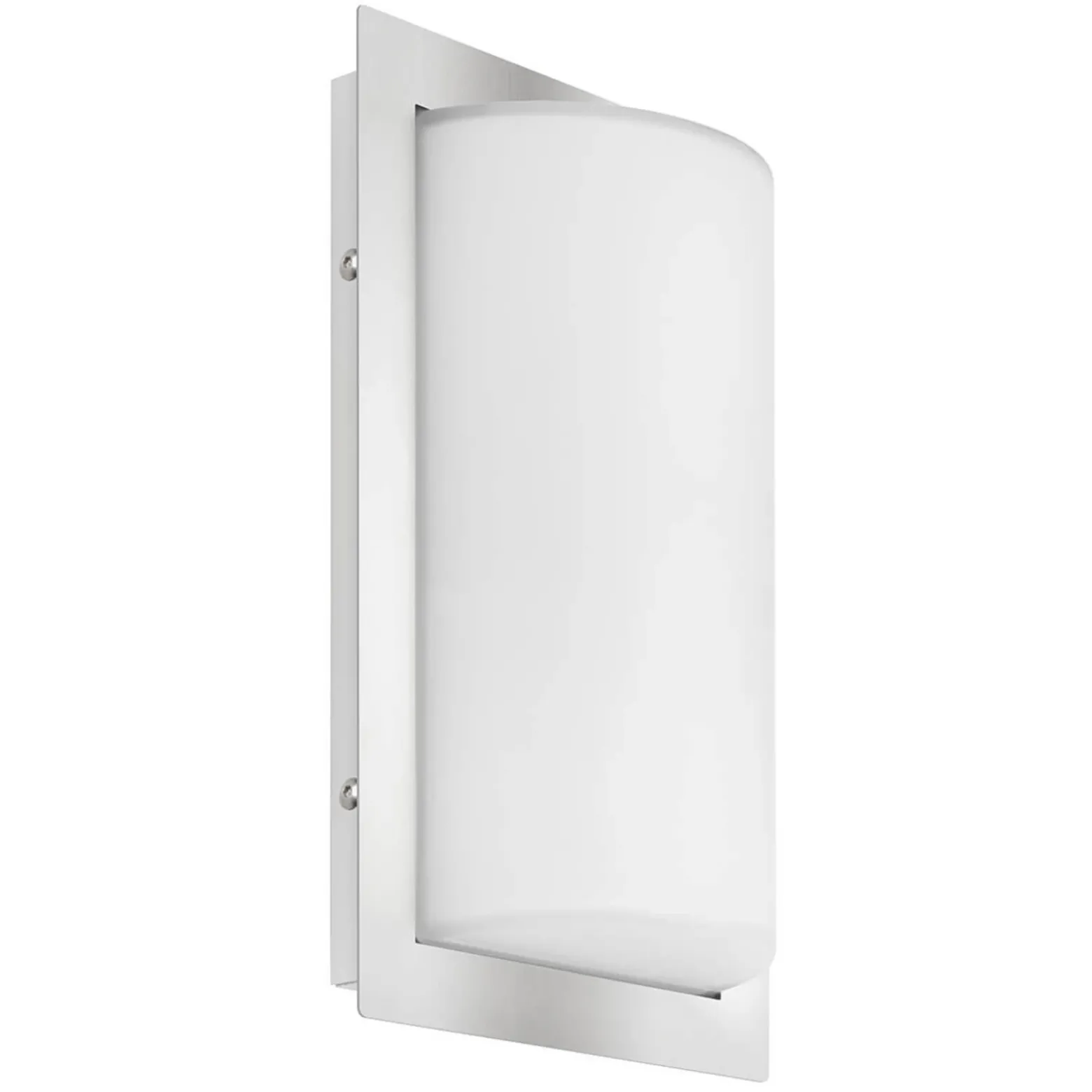 Aplique LED para exterior Luis, cristal, acero inoxidable