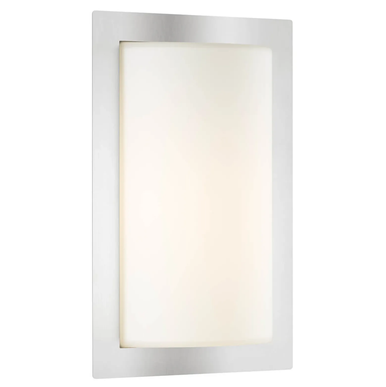 Aplique LED para exterior Luis, cristal, acero inoxidable