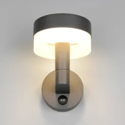 Aplique LED para exterior Mackenzie Sensor antracita, aluminio fundido a presión