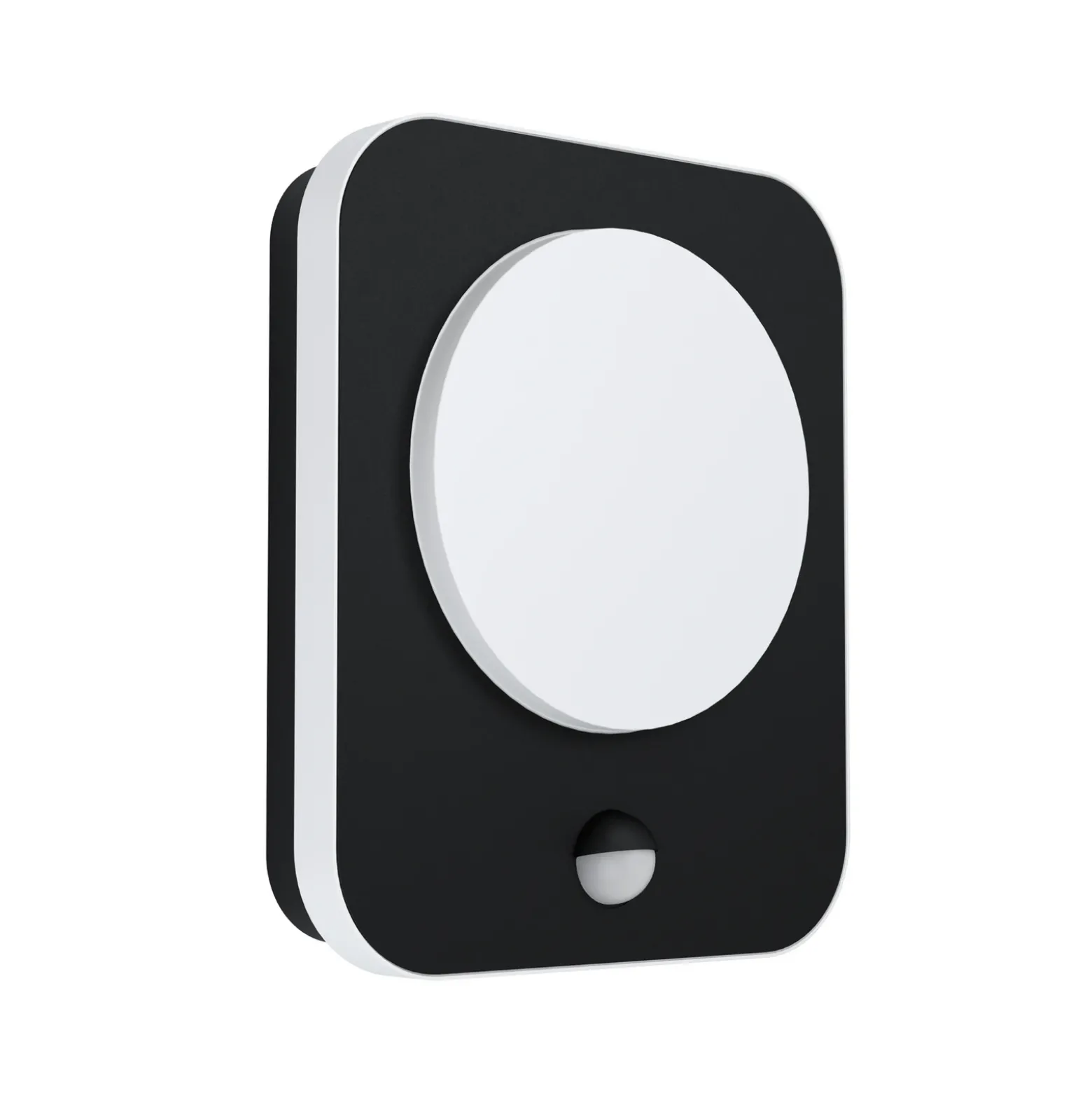 Aplique LED para exterior Madriz, negra, 23 cm de ancho, con sensor