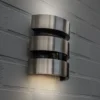 Aplique LED para exterior MAYA, acero inoxidable, altura 18 cm, IP44