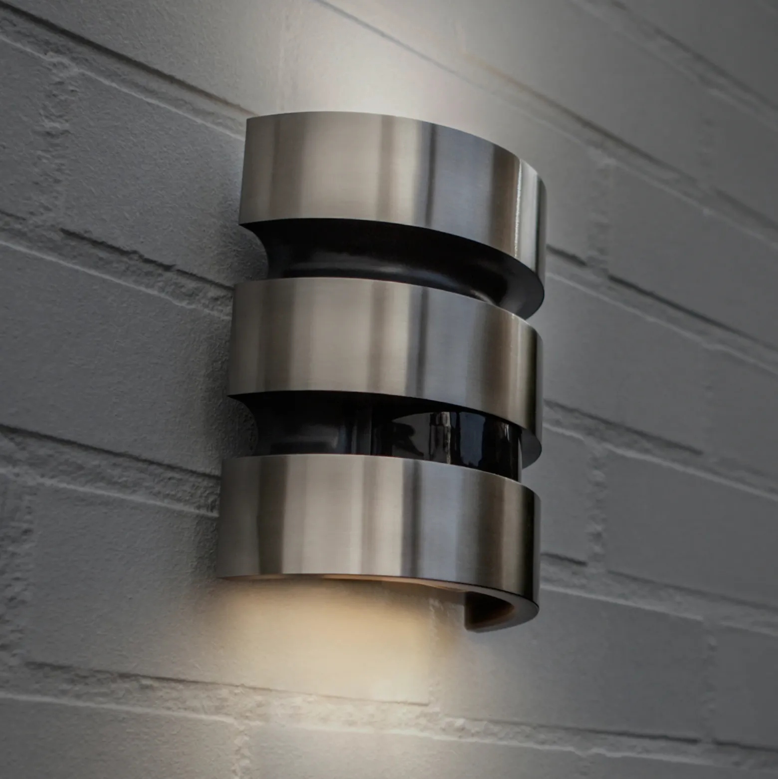 Aplique LED para exterior MAYA, acero inoxidable, altura 18 cm, IP44