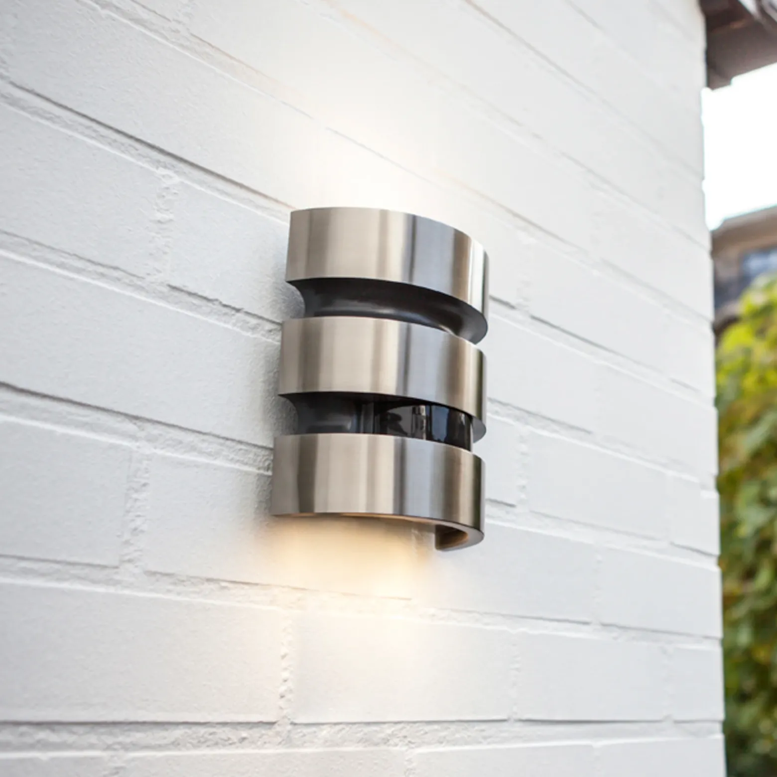 Aplique LED para exterior MAYA, acero inoxidable, altura 18 cm, IP44