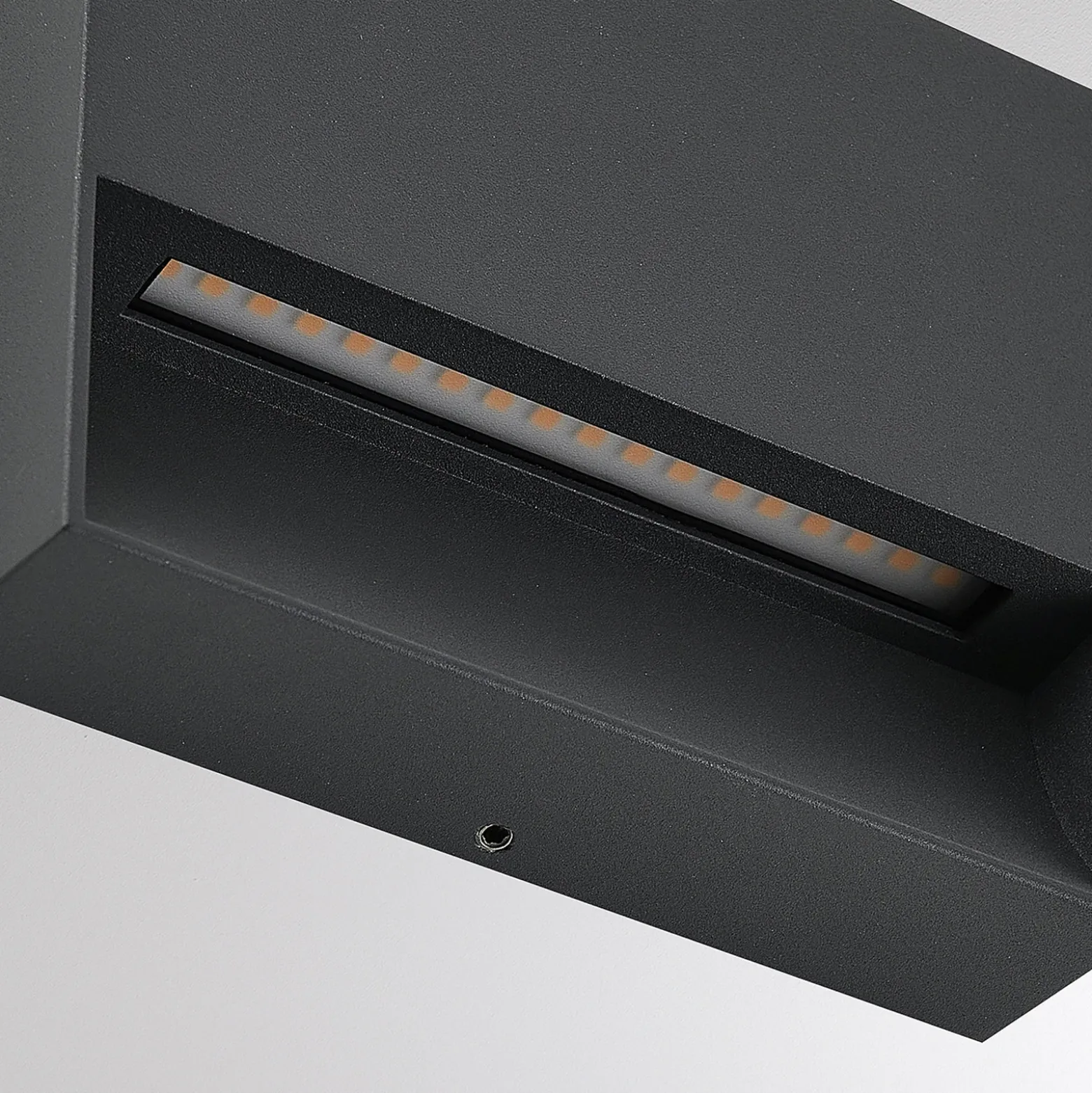 Aplique LED para exterior Molto Luce Cado, 14 cm de ancho, color negro