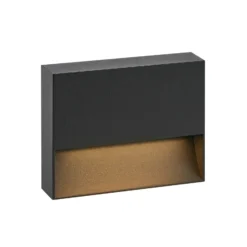 Aplique LED para exterior Molto Luce Cado, 14 cm de ancho, color negro