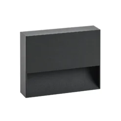 Aplique LED para exterior Molto Luce Cado, 14 cm de ancho, color negro