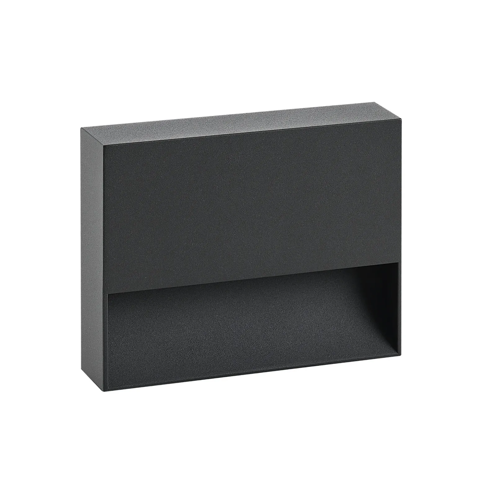 Aplique LED para exterior Molto Luce Cado, 14 cm de ancho, color negro
