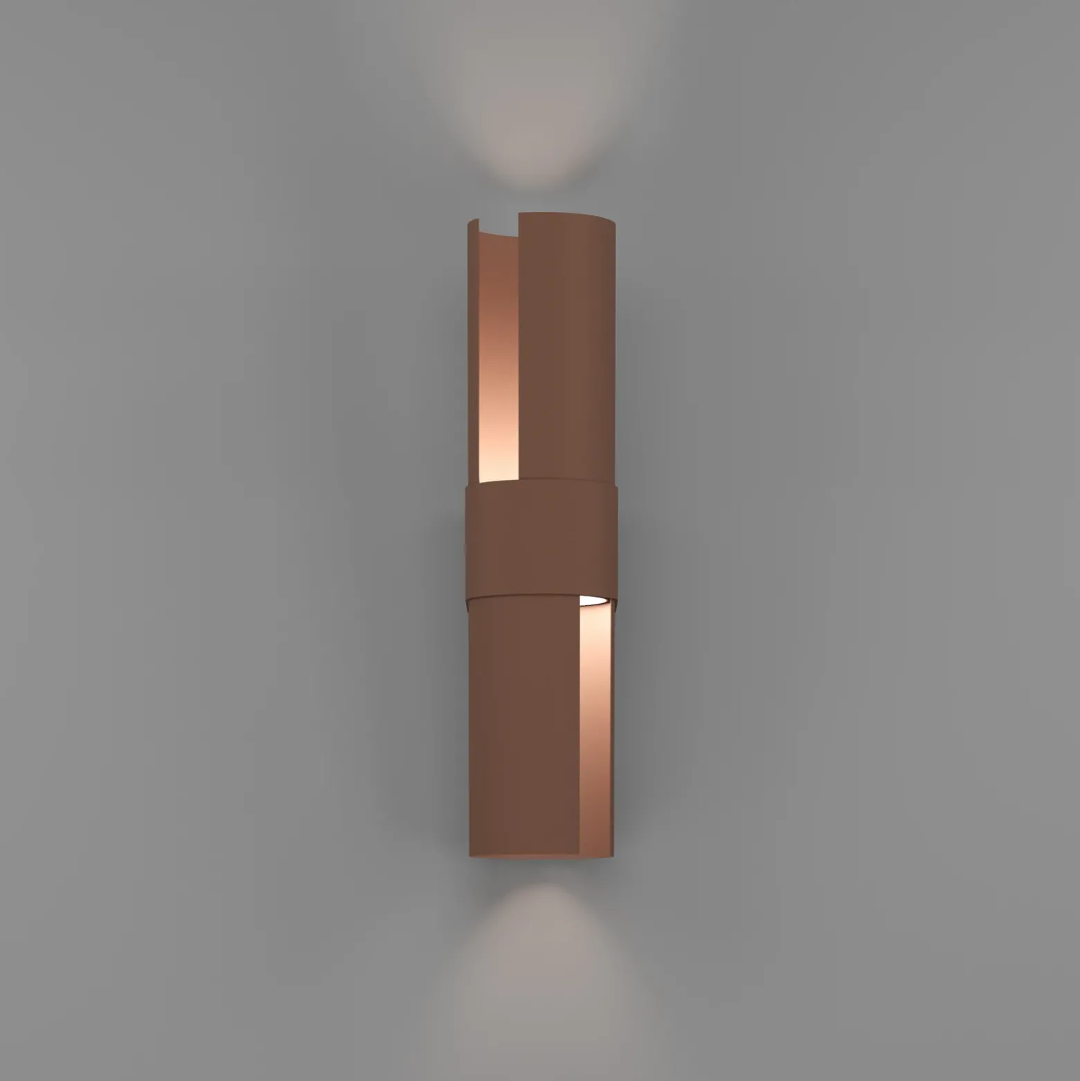 Aplique LED para exterior Montelauro, color óxido, altura 32 cm, metal