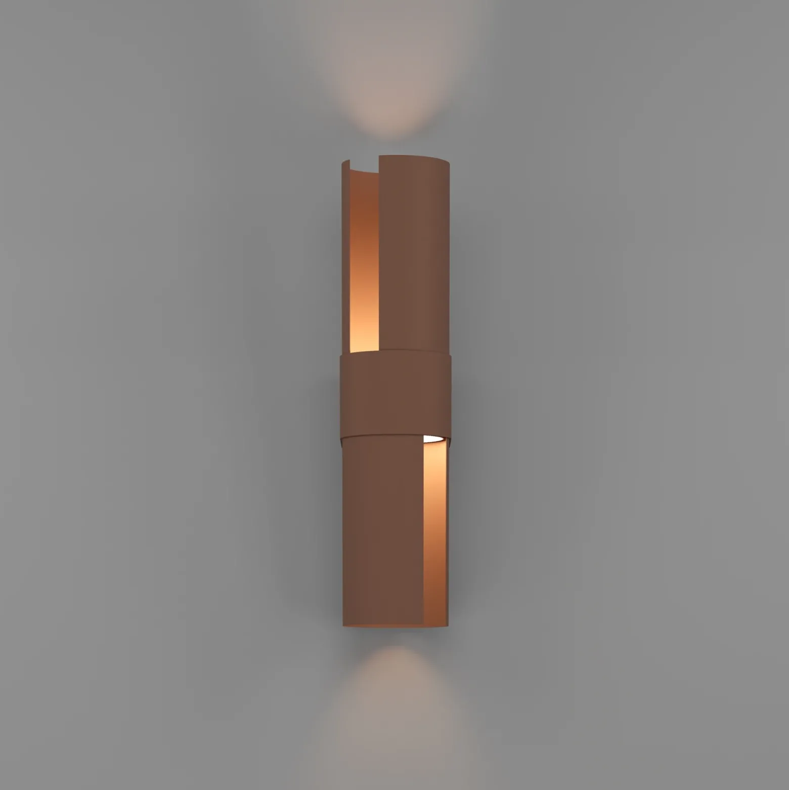 Aplique LED para exterior Montelauro, color óxido, altura 32 cm, metal