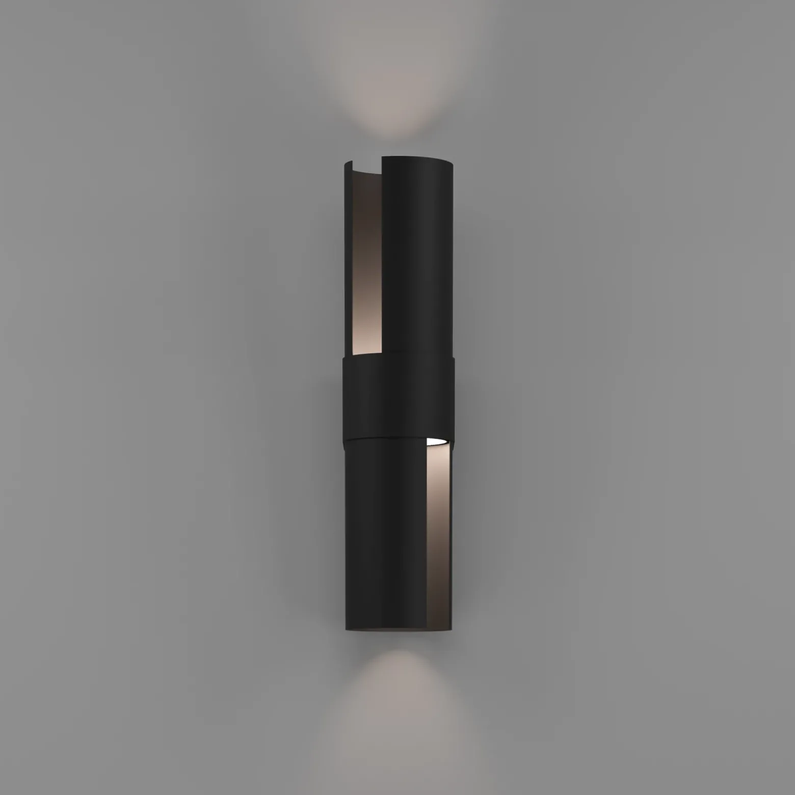 Aplique LED para exterior Montelauro, negro, altura 32 cm, metal