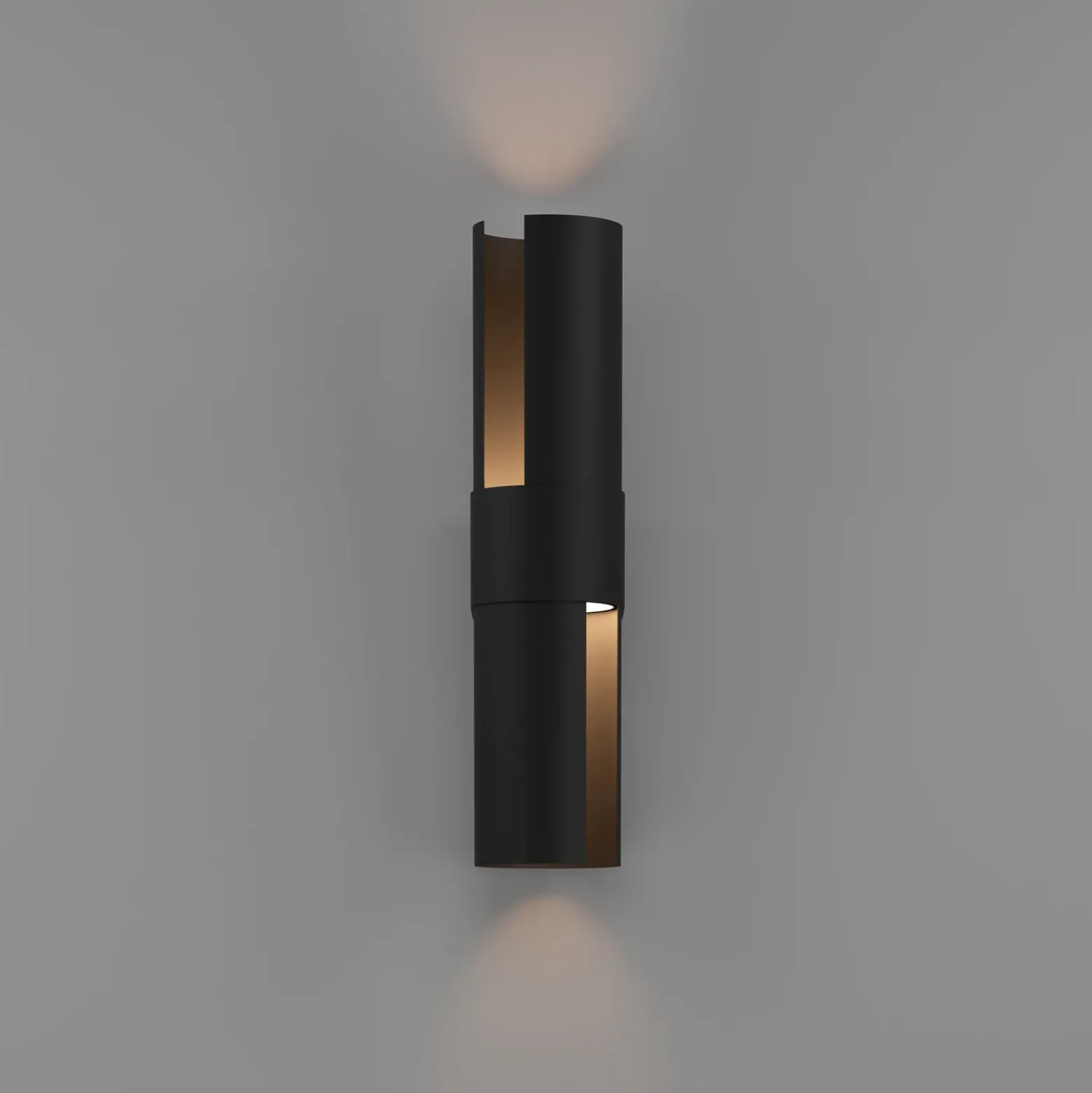 Aplique LED para exterior Montelauro, negro, altura 32 cm, metal