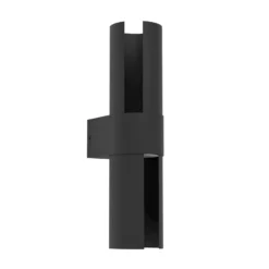 Aplique LED para exterior Montelauro, negro, altura 32 cm, metal