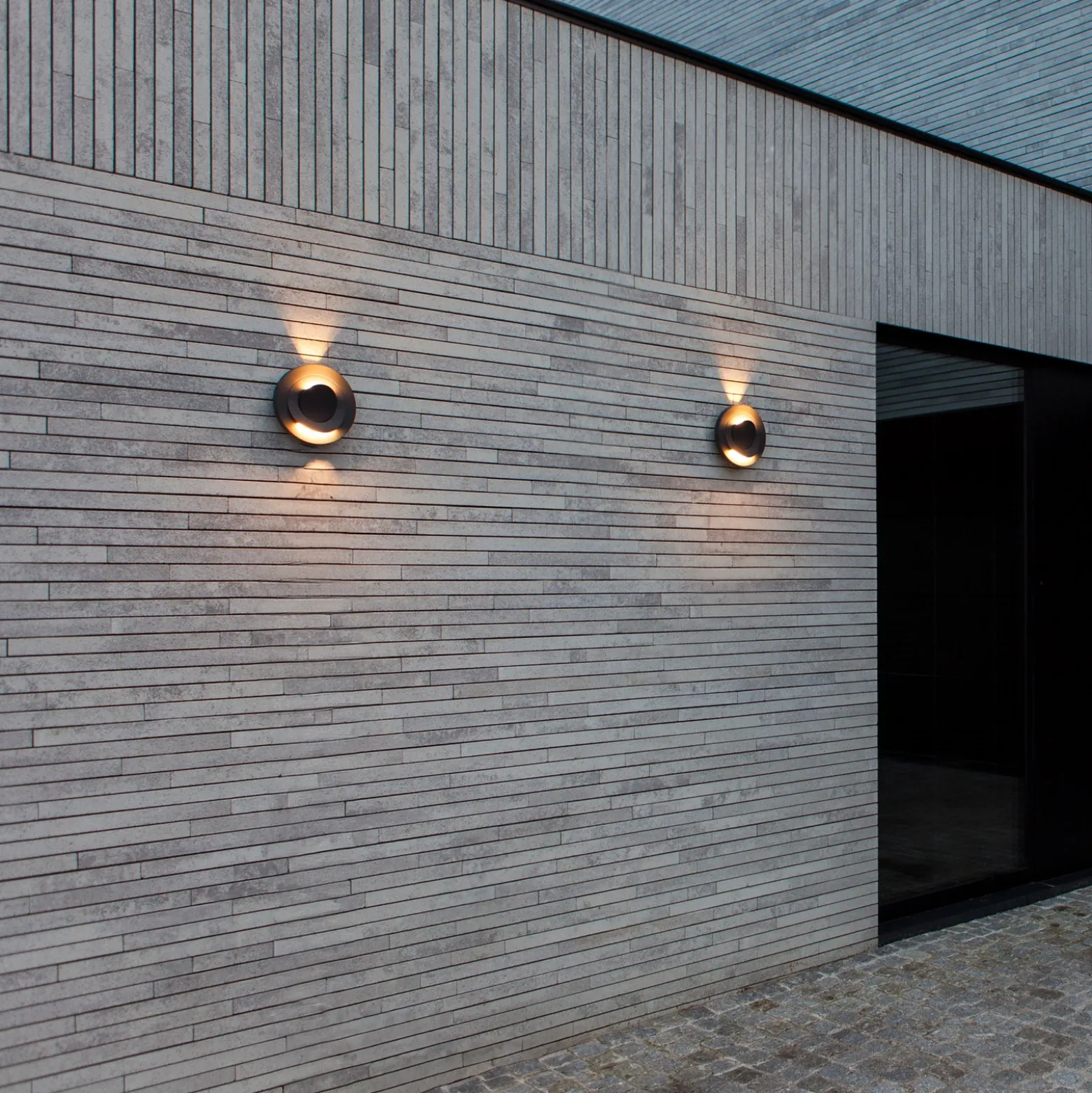 Aplique LED para exterior MOOV, gris oscuro, Ø 21 cm, metal, IP54