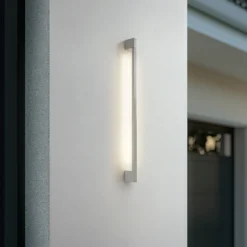 Aplique LED para exterior Neano de Lindby, 90 cm, gris piedra, IP54